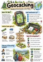 Vorschau - Arbeitsblätter - Lernposter + AB mit Fragen zum Thema "Geocaching" + Lösungsblatt + Infografik - Deckblatt