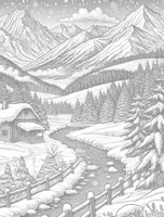 Vorschau - Mal- und Bastelvorlagen - Winter - das phantastische Ausmalbuch Teil 01 - Seite 1