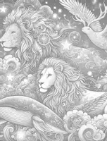 Vorschau - Mal- und Bastelvorlagen - 🌌✨ Traumwelten – Das phantastische Ausmalbuch Paket - Seite 3