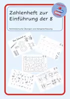 Vorschau - Arbeitsblätter - Zahlenheft zur Zahl 8 - Zahleinführung - Deckblatt