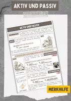 Vorschau - Unterrichtsreihen - Aktiv und Passiv - Merkhilfe - Deckblatt