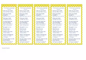 Vorschau - Mal- und Bastelvorlagen - Bookmarks - Classroom Language (differenziert) - Seite 2