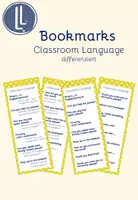Vorschau - Mal- und Bastelvorlagen - Bookmarks - Classroom Language (differenziert) - Deckblatt