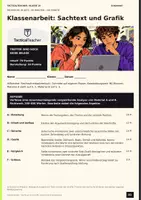 Vorschau - Klassenarbeiten - Klassenarbeit - Sachtext und Grafik vergleichend analysieren - Deckblatt