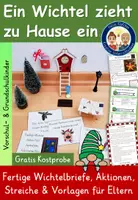 Vorschau - Stundenentwürfe - Wichteltür Ideen für zu Hause – Wichtelbriefe, Wichtelstreiche & Wichtelaktionen GRATIS Kostprobe - Deckblatt