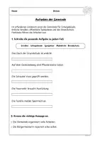 Vorschau - Stundenentwürfe - Aufgaben einer Gemeinde | Sachunterricht Klasse 3/4 - Seite 1