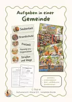 Vorschau - Stundenentwürfe - Aufgaben einer Gemeinde | Sachunterricht Klasse 3/4 - Deckblatt