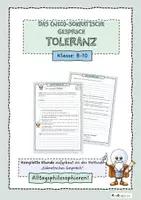 Vorschau - Arbeitsblätter - Was ist Toleranz? - ein (Neo)Sokratisches Gespräch - Deckblatt