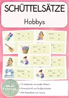 Vorschau - Spiele - Schüttelsätze Hobbys - zweifach differenziert - Deckblatt