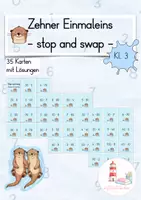 Vorschau - Spiele - Zehner Einmaleins stop and swap/ walk and talk (Kl. 3) - Deckblatt