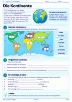 Vorschau - Stundenentwürfe - Kontinente & Ozeane – Weltkarte, Äquator, Halbkugeln, Himmelsrichtungen und Orientierung | Geografie 5/6 - Seite 1