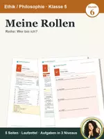 Vorschau - Stundenentwürfe - Meine Rollen – Wer bin ich? Identität | PP/Ethik Kl. 5 - Deckblatt