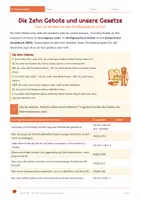 Vorschau - Arbeitsblätter - Die Zehn Gebote und unsere Gesetze - Gebot oder Gesetz? - Seite 1
