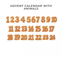 Vorschau - selbst erstellte Cliparts/Grafiken - Adventskalender Tiere Clipart, Wintertiere und Vögel, Adventskalender Zahlen 1 bis 24, Weihnachtliches Basteln - Seite 2