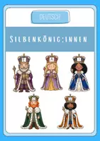 Vorschau - Merkblätter - Silbenkönig:innen, Tafelmaterial oder Legematerial (1.-3.Klasse) - Deckblatt