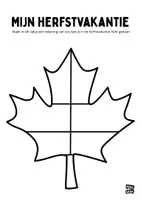 Voorbeeld - "Mijn herfstvakantie" herfstblad tekenopdracht 🍁 - Voorblad