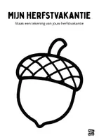 Voorbeeld - "Mijn herfstvakantie" eikel tekenopdracht 🍁 - Voorblad