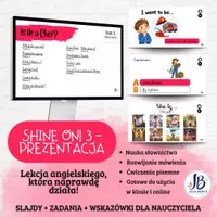 zapowiedź - Shine On! 3 – Unit 5: Is He a Chef? | prezentacja do lekcji – gry i ćwiczenia - strona 1