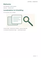 Vorschau - Arbeitsblätter - Lesedetektive im Schulalltag: 4 Fälle - Deckblatt