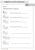 Vorschau - Arbeitsblätter - Adjektive und ihre Beweise - Arbeitsblätter zum Wiederholen und Üben - Seite 3