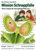 Vorschau - Stundenentwürfe - Venusfliegenfalle: Reiz und Reaktion – Mission Schnappfalle | Biologie-Mission Klasse 5-6 - Deckblatt