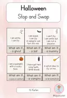 Vorschau - Spiele - Halloween – Stop and Swap | 16 Rätselkarten für den Englischunterricht - Deckblatt
