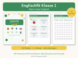 Vorschau - Arbeitsblätter - Englischfit Klasse 2 – My family and me - Deckblatt