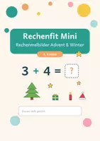 Vorschau - Arbeitsblätter - Advent in der 1. Klasse – Paket | Rechnen, Lesen und Rechenmalbilder – 3 Weihnachtshefte mit Lösungen - Seite 1