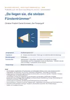 Vorschau - Arbeitsblätter - Klausur Gedichtanalyse Q1: Schubart „Die Fürstengruft“ – politische Lyrik des Sturm und Drang mit Erwartungshorizont - Seite 1