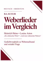 Vorschau - Arbeitsblätter - Klausur Gedichtvergleich Q1: Heine „Die schlesischen Weber“ und Aston „Lied einer schlesischen Weberin“ – Vormärz - Deckblatt