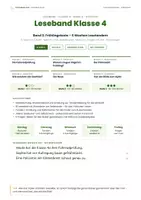 Vorschau - Unterrichtsreihen - Leseband Klasse 4 – Band 3: Frühlingstexte - Deckblatt
