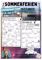 Vorschau - Arbeitsblätter - Nach den Sommerferien - Sketchnote und Bingo - SPENDENAKTION - Deckblatt