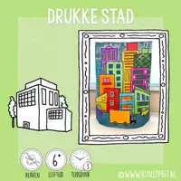 Voorbeeld - GRATIS - teken en schilder een 3D stad + VIDEO - Voorblad