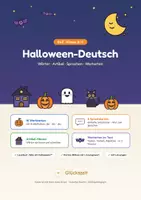 Vorschau - Arbeitsblätter - Halloween-Deutsch DaZ: Wörter, Artikel & Sprechen - Deckblatt