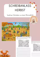 Vorschau - Arbeitsblätter - Kreativer Schreibanlass Herbst - Deckblatt