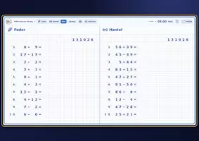 Vorschau - Präsentationen/Tafelbilder - ✨🔢 Tägliche Übung Mathe – 🖥️ interaktives Smartboard-Tool mit ⚙️ Aufgabengenerator für 🎒 Klasse 1 & Klasse 2 - Seite 1