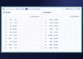Vorschau - Präsentationen/Tafelbilder - ✨🔢 Tägliche Übung Mathe – 🖥️ interaktives Smartboard-Tool mit ⚙️ Aufgabengenerator für 🎒 Klasse 1 & Klasse 2 - Seite 3