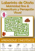Vista previa - Hojas de trabajo - Laberinto de Otoño – Motricidad Fina, Preescritura y Percepción Visual - Portada
