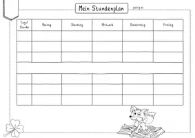 Vorschau - Arbeitsblätter - Stundenplan Fuchsklasse - Seite 2