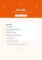 Vorschau - Arbeitsblätter - Das ABC: Das Alphabet lernen und Wörter ordnen für die 1. Klasse (Buchstaben, nach dem ABC ordnen) - Deckblatt