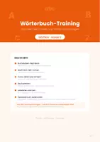 Vorschau - Arbeitsblätter - Wörterbuch-Training: Nach dem ABC ordnen und Wörter nachschlagen für die 2. Klasse (Alphabet, Rechtschreibung) - Deckblatt
