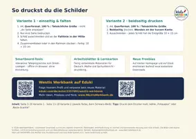 Vorschau - Bildkarten - 🌟 FREEBIE: Differenzierungs-Schilder LEICHT · MITTEL · SCHWER · ZUSATZ 🖨️ 10×15 cm zum Ausdrucken - Seite 1