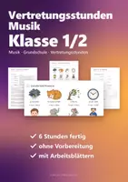 Vorschau - Stundenentwürfe - Musik Vertretung und Orff Paket Grundschule – Vertretungsstunden Klasse 1/2 und 3/4, Klangröhren und Orff-Instrumente - Seite 1