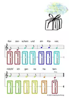 Vorschau - Arbeitsblätter - (A) Morgen kommt der Weihnachtsmann - Singen, Glockenspiel, Blockflöte / Kinderlieder - Spielend leichter Einstieg für Anfänger / Bunte Noten Rainbow A - Seite 2