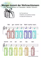 Vorschau - Arbeitsblätter - (A) Morgen kommt der Weihnachtsmann - Singen, Glockenspiel, Blockflöte / Kinderlieder - Spielend leichter Einstieg für Anfänger / Bunte Noten Rainbow A - Deckblatt