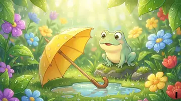 Aperçu - Préparation de séance / Séance complète - Kamishibaï | Gaston, la grenouille et le parapluie perdu | Après la pluie, les surprises ! - Page 1