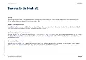 Vorschau - Arbeitsblätter - Anlaute und Silben Klasse 1 | Übungsheft Leseanfang | Erste Wörter lesen - Seite 2