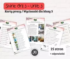 zapowiedź - Materiały do Shine On! 3 Unit 3 – Nature – karty pracy – wklejki/wycinanki - obwoluta