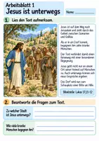 Vorschau - Arbeitsblätter - Einer kehrt zurück und dankt | Religion Klasse 4 Arbeitsblätter | Evangelische Religionslehre | 10 Arbeitsblätter als PDF - Seite 1