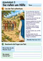 Vorschau - Arbeitsblätter - Einer kehrt zurück und dankt | Religion Klasse 4 Arbeitsblätter | Evangelische Religionslehre | 10 Arbeitsblätter als PDF - Seite 3